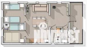 Дом 64м&sup2;, 1-этажный, участок 10 сот.  