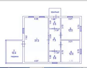 Дом 83м&sup2;, 1-этажный, участок 5 сот.  