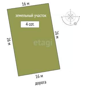 Дом 40м², 2-этажный, участок 4 сот.  