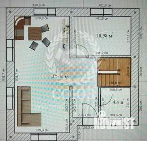 Коттедж 120м&sup2;, 2-этажный, участок 6 сот.  