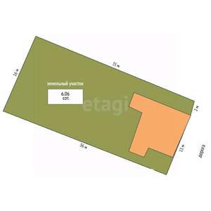 Дом 78м&sup2;, 1-этажный, участок 6 сот.  