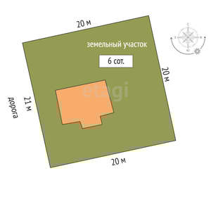 Дача 100м&sup2;, 2-этажный, участок 6 сот.  