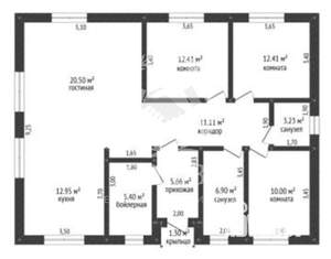 Дом 124м&sup2;, 1-этажный, участок 5 сот.  