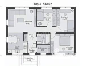 Дом 81м&sup2;, 1-этажный, участок 5 сот.  