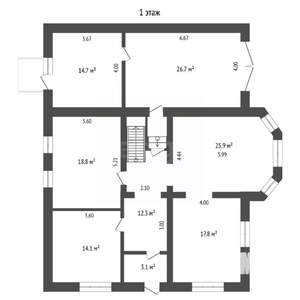 Дом 250м&sup2;, 2-этажный, участок 11 сот.  