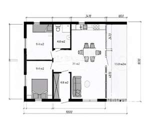 Дом 73м&sup2;, 1-этажный, участок 7 сот.  