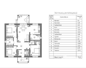 Дом 136м&sup2;, 1-этажный, участок 8 сот.  
