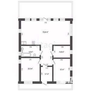 Дом 69м&sup2;, 1-этажный, участок 6 сот.  