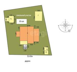 Дом 362м&sup2;, 3-этажный, участок 10 сот.  