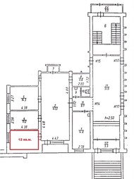 комната в общежитии, 12м2, 1/5 этаж
