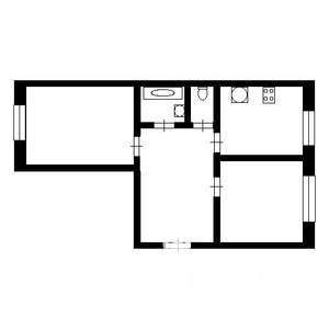2-к квартира, на длительный срок, 56м2, 1/5 этаж