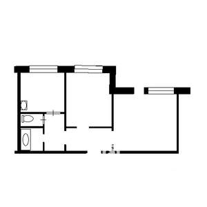 2-к квартира, на длительный срок, 52м2, 1/5 этаж