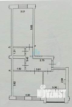 2-к квартира, вторичка, 60м2, 3/3 этаж
