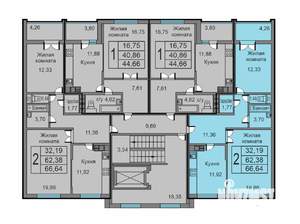 2-к квартира, строящийся дом, 67м2, 8/10 этаж