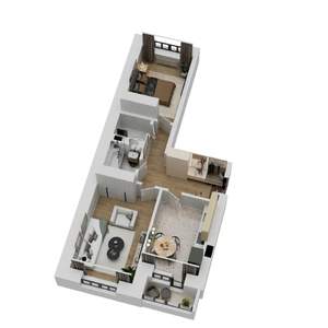 2-к квартира, вторичка, 56м2, 2/3 этаж