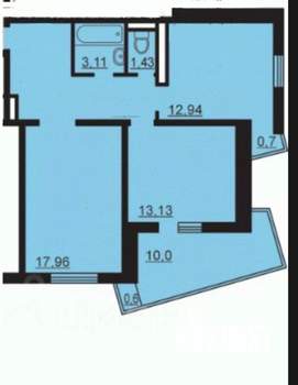 2-к квартира, вторичка, 61м2, 8/19 этаж