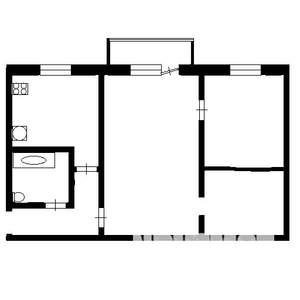3-к квартира, вторичка, 46м2, 3/5 этаж