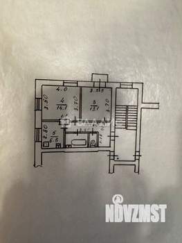 2-к квартира, вторичка, 46м2, 2/3 этаж
