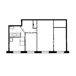 3-к квартира, вторичка, 57м2, 2/5 этаж