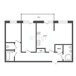 2-к квартира, вторичка, 89м2, 8/25 этаж