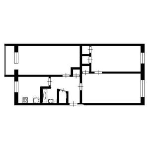 3-к квартира, вторичка, 61м2, 5/5 этаж