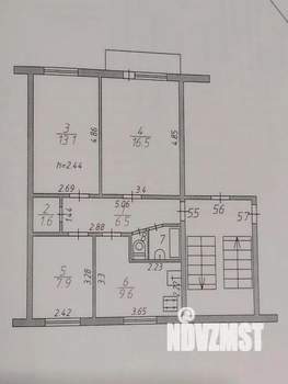 3-к квартира, вторичка, 58м2, 4/5 этаж
