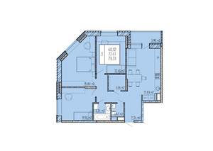 3-к квартира, вторичка, 79м2, 2/18 этаж