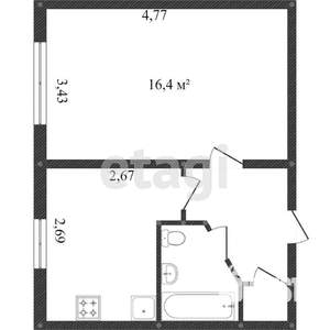 1-к квартира, вторичка, 31м2, 4/5 этаж
