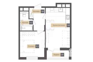 1-к квартира, вторичка, 44м2, 6/17 этаж