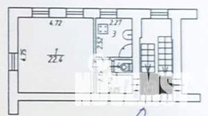 1-к квартира, вторичка, 33м2, 2/2 этаж