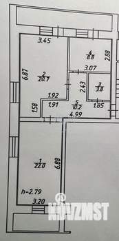 2-к квартира, вторичка, 80м2, 1/3 этаж