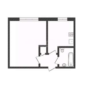 1-к квартира, вторичка, 21м2, 1/5 этаж