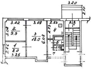 3-к квартира, вторичка, 50м2, 1/5 этаж