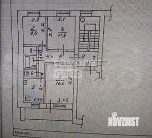 3-к квартира, вторичка, 59м2, 3/5 этаж