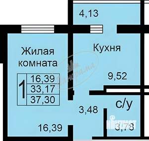 1-к квартира, вторичка, 37м2, 10/10 этаж