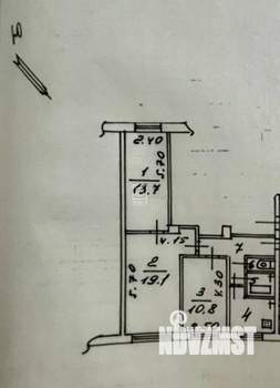 3-к квартира, вторичка, 59м2, 1/5 этаж