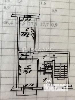 2-к квартира, вторичка, 47м2, 4/5 этаж
