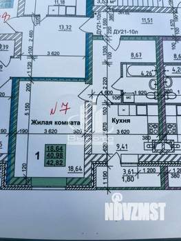 1-к квартира, вторичка, 43м2, 3/5 этаж