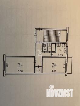 2-к квартира, вторичка, 49м2, 2/5 этаж