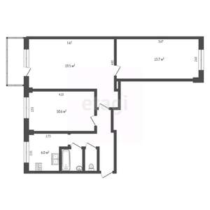 3-к квартира, вторичка, 59м2, 4/5 этаж