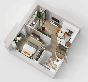 1-к квартира, вторичка, 35м2, 9/9 этаж