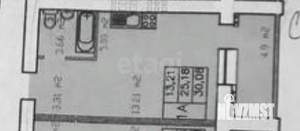 Студия квартира, вторичка, 30м2, 6/10 этаж