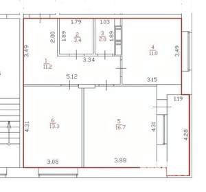 2-к квартира, вторичка, 58м2, 7/10 этаж