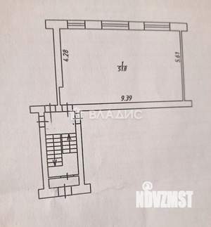 2-к квартира, вторичка, 52м2, 1/5 этаж