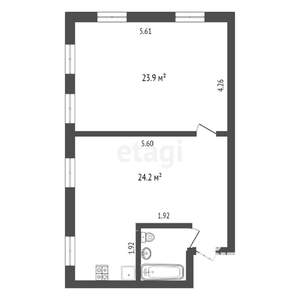 3-к квартира, вторичка, 53м2, 2/3 этаж