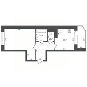 1-к квартира, вторичка, 40м2, 15/19 этаж