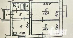 2-к квартира, вторичка, 52м2, 2/2 этаж