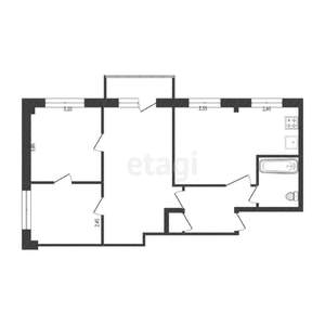 4-к квартира, вторичка, 59м2, 5/5 этаж