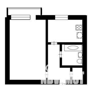 1-к квартира, вторичка, 34м2, 1/6 этаж