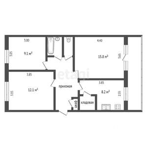 3-к квартира, вторичка, 58м2, 3/5 этаж